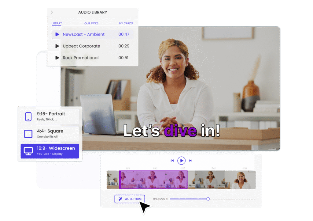 A screenshot of LiLiCAST's video editor.
