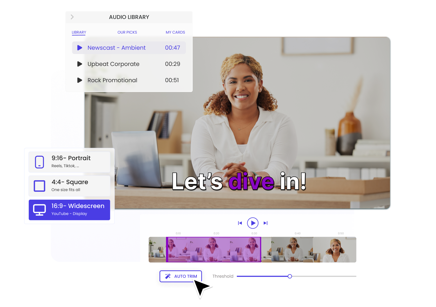 A screenshot of LiLiCAST's video editor.