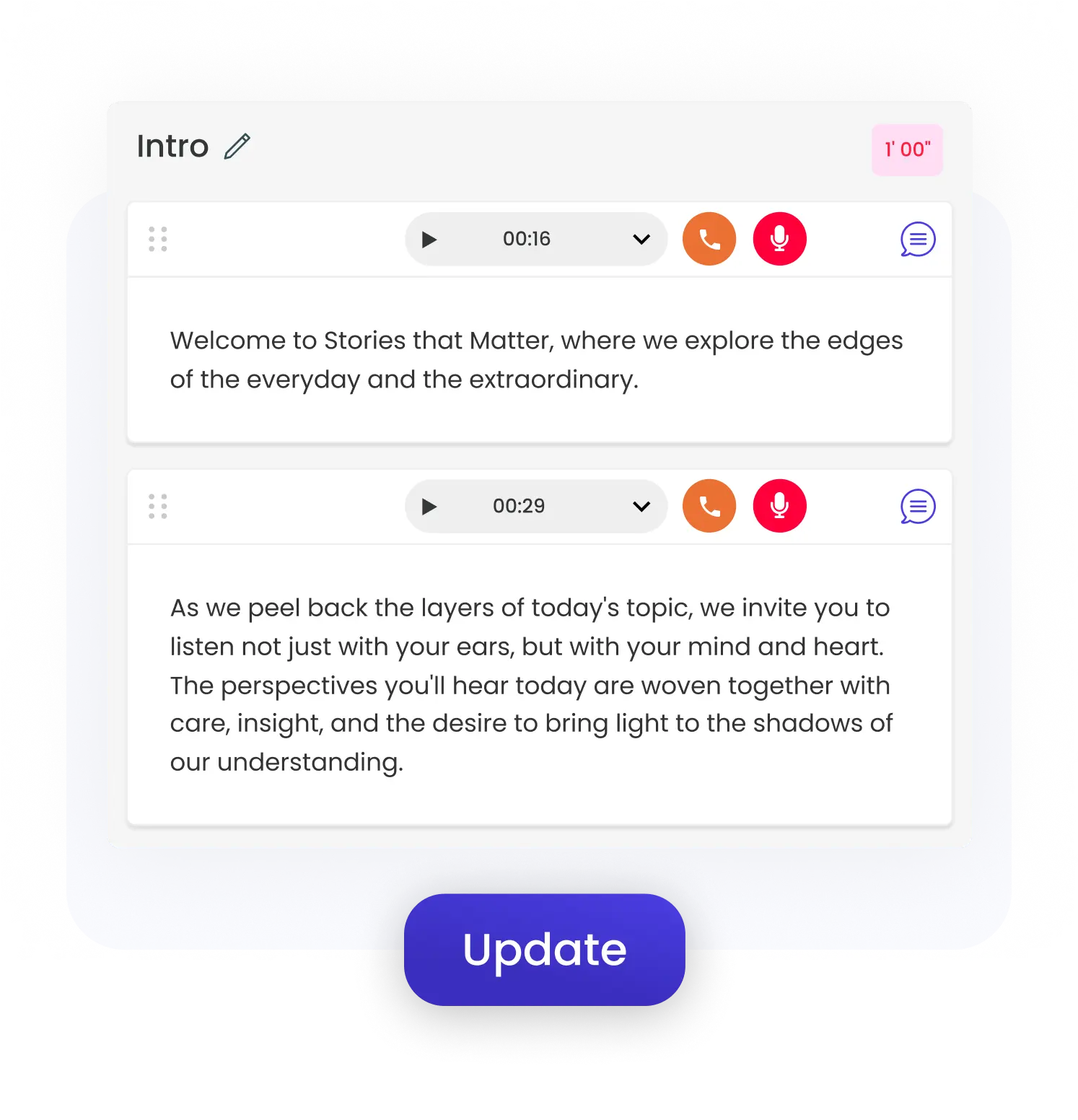A screenshot of LiLiCAST showing the auto-update feature inside the script editor.