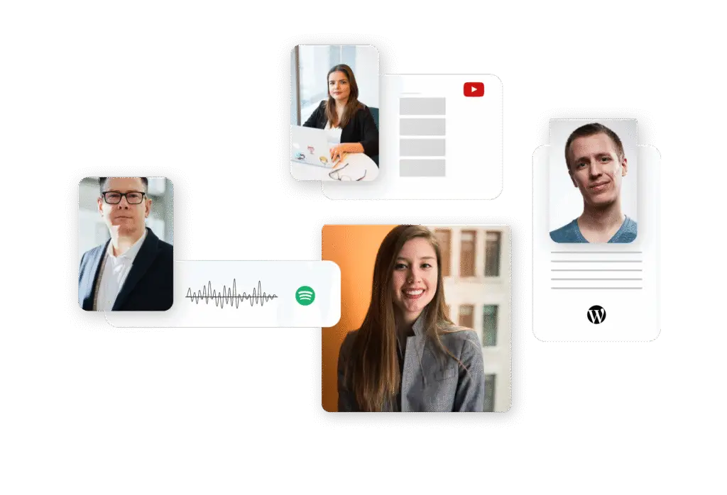 An image showing a team of business content creators